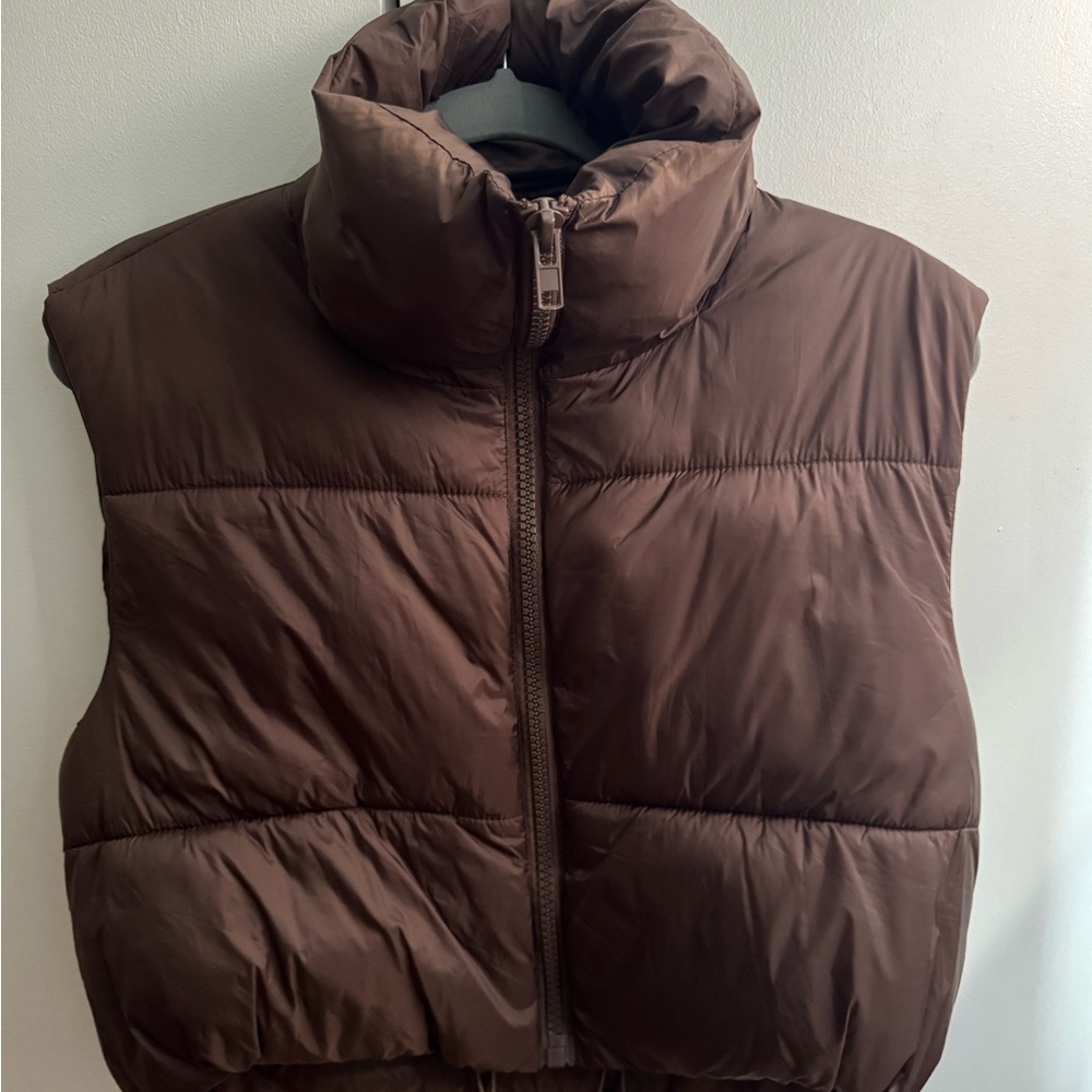 Dark Brown Puffer Vest